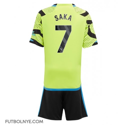 Camiseta Arsenal Bukayo Saka #7 Visitante Equipación para niños 2023-24 manga corta (+ pantalones cortos)
